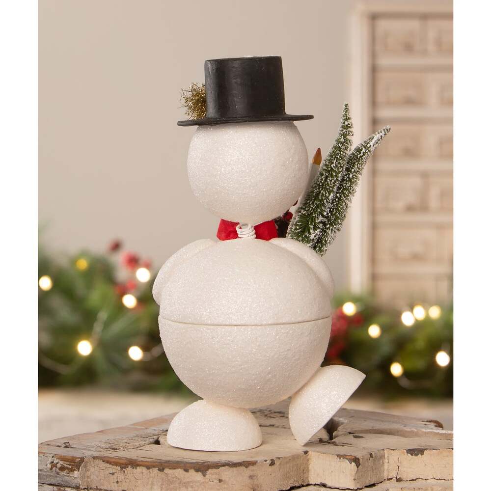 Jolly Bobble Snowman Container by Bethany Lowe Designs