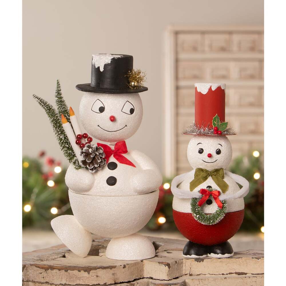 Jolly Bobble Snowman Container by Bethany Lowe Designs